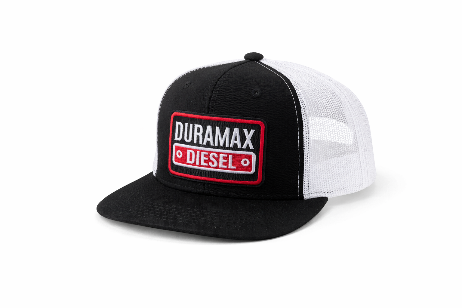 Duramax Diesel Snapback Hat – Black/White Trucker Cap
