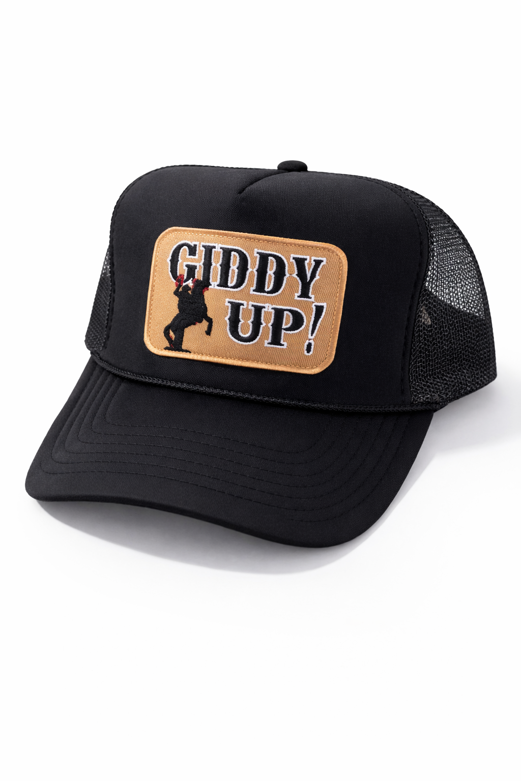 Giddy Up Trucker Hat – Western Cowboy Snapback Cap