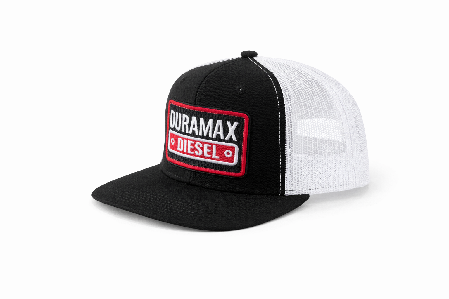Duramax Diesel Snapback Hat – Black/White Trucker Cap