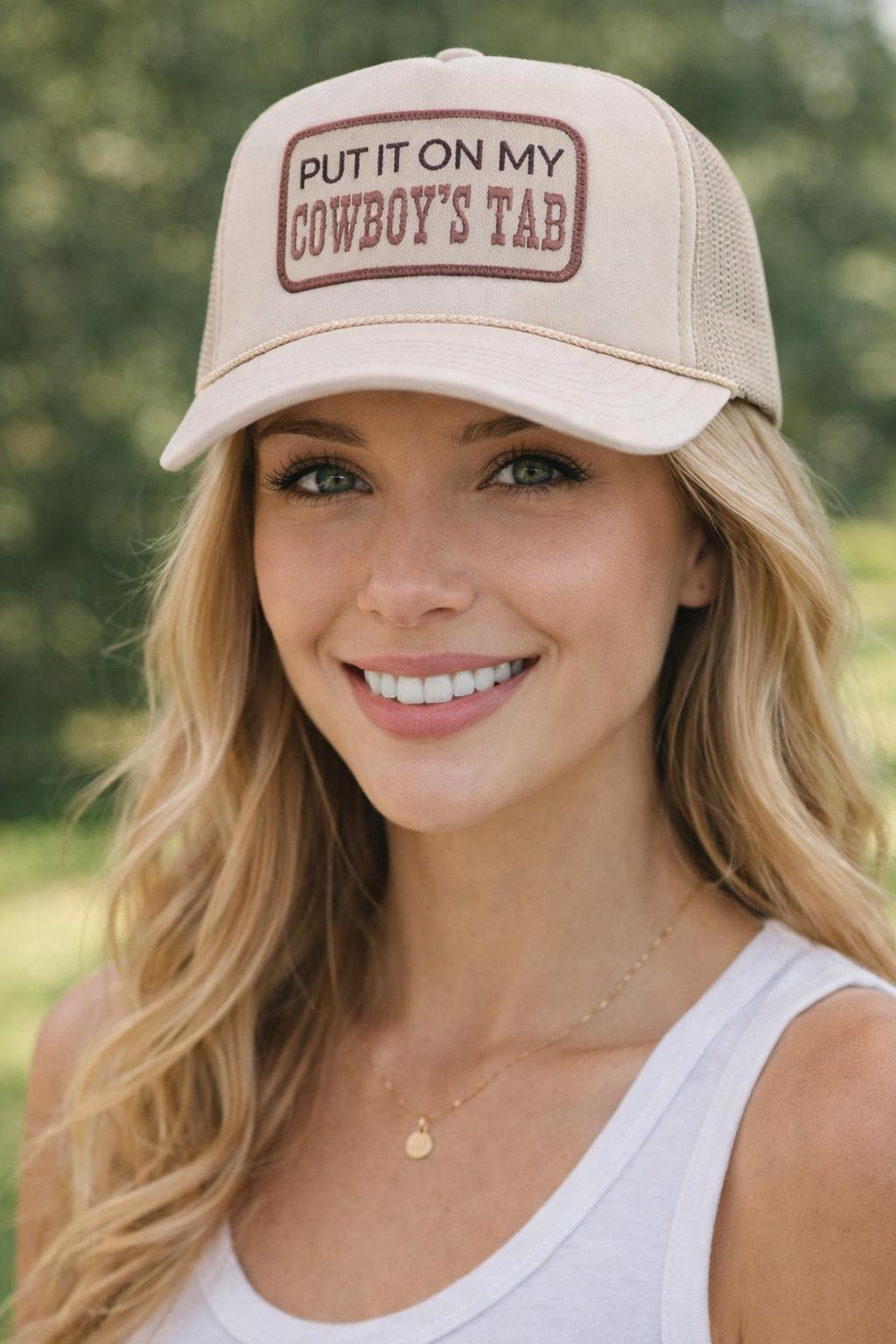 Cowgirl Trucker Hat | Put It On My Cowboy's Tab, Western Style