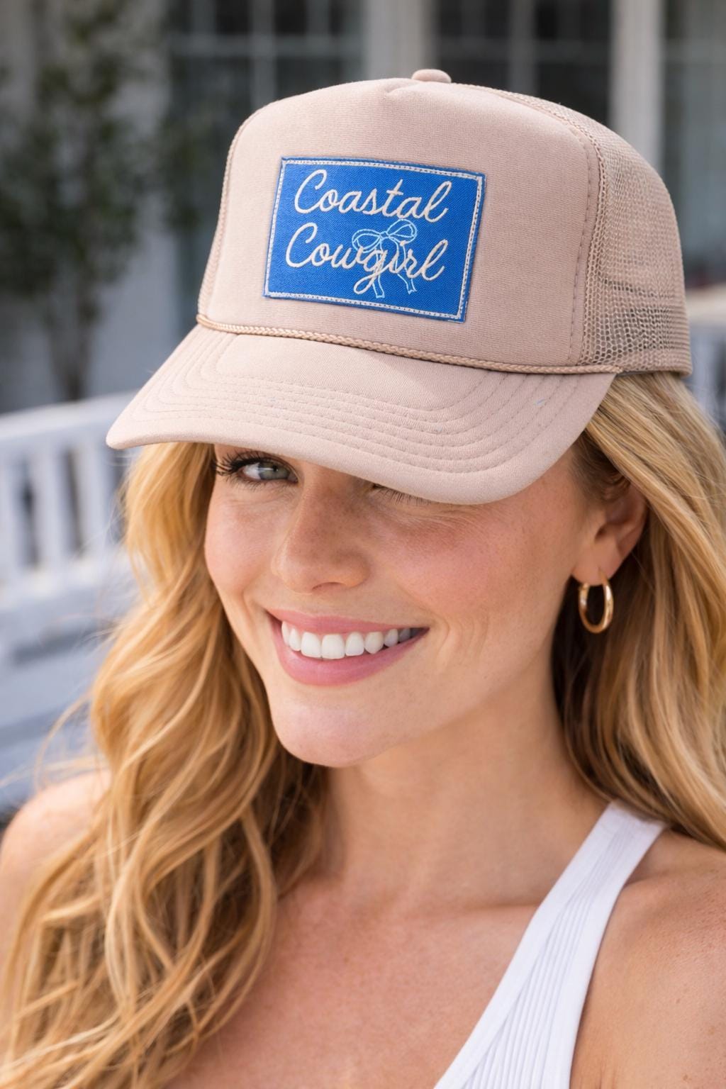 Coastal Cowgirl Trucker Hat – Beach Cowgirl Hat – Western Coastal Cap – Cute Summer Hat – Country Girl Beach Style