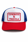 Cowboys Tequila Trucker Hat | Red White Blue Western Cap