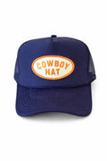 Cowboy Hat Trucker Cap – Funny Western Hat – Vintage Style Mesh Snapback – Country Gift for Men & Women