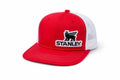 Stanley Trucker Hat | Red Snapback Hat | Stanley Tools Cap | Workwear Hat | Mesh Back Hat | Adjustable Trucker Cap | Tool Brand Hat