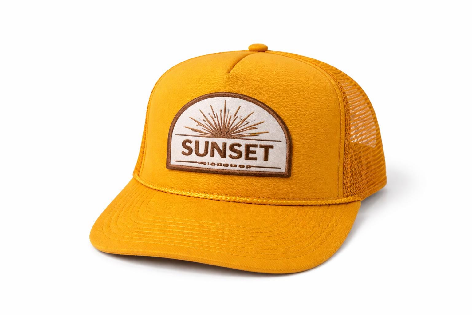 Sunset Chaser Trucker Hat – Golden Yellow