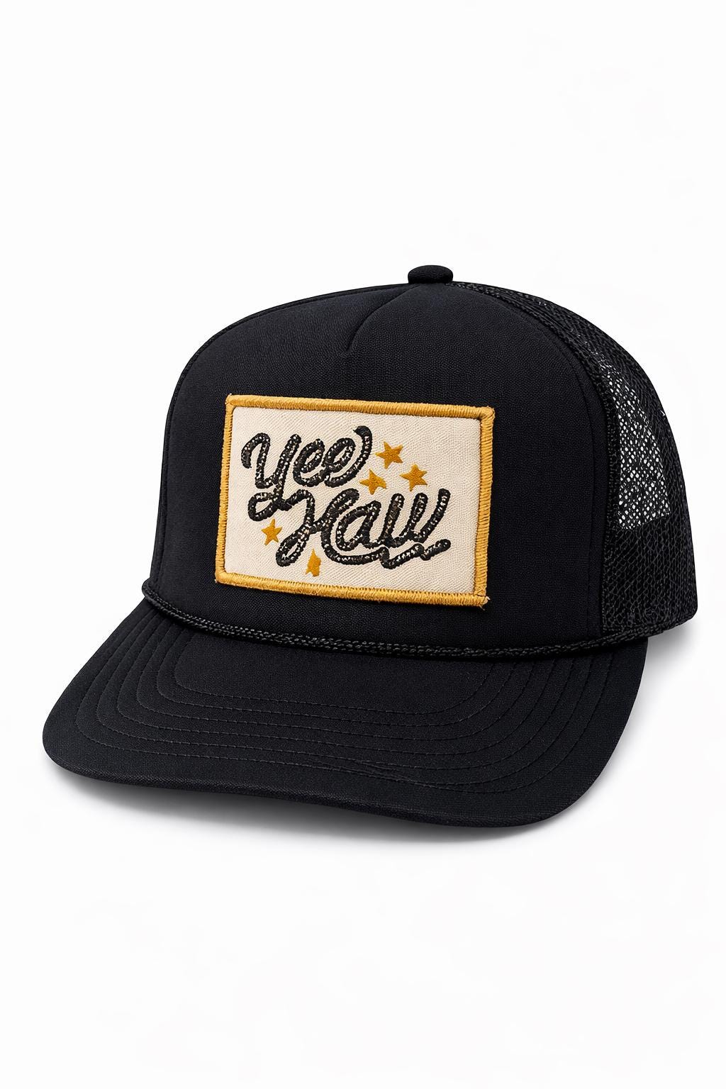 Yee Haw Trucker Hat – Western Cowgirl & Cowboy Baseball Cap, Rustic Country Style, Adjustable Mesh Hat