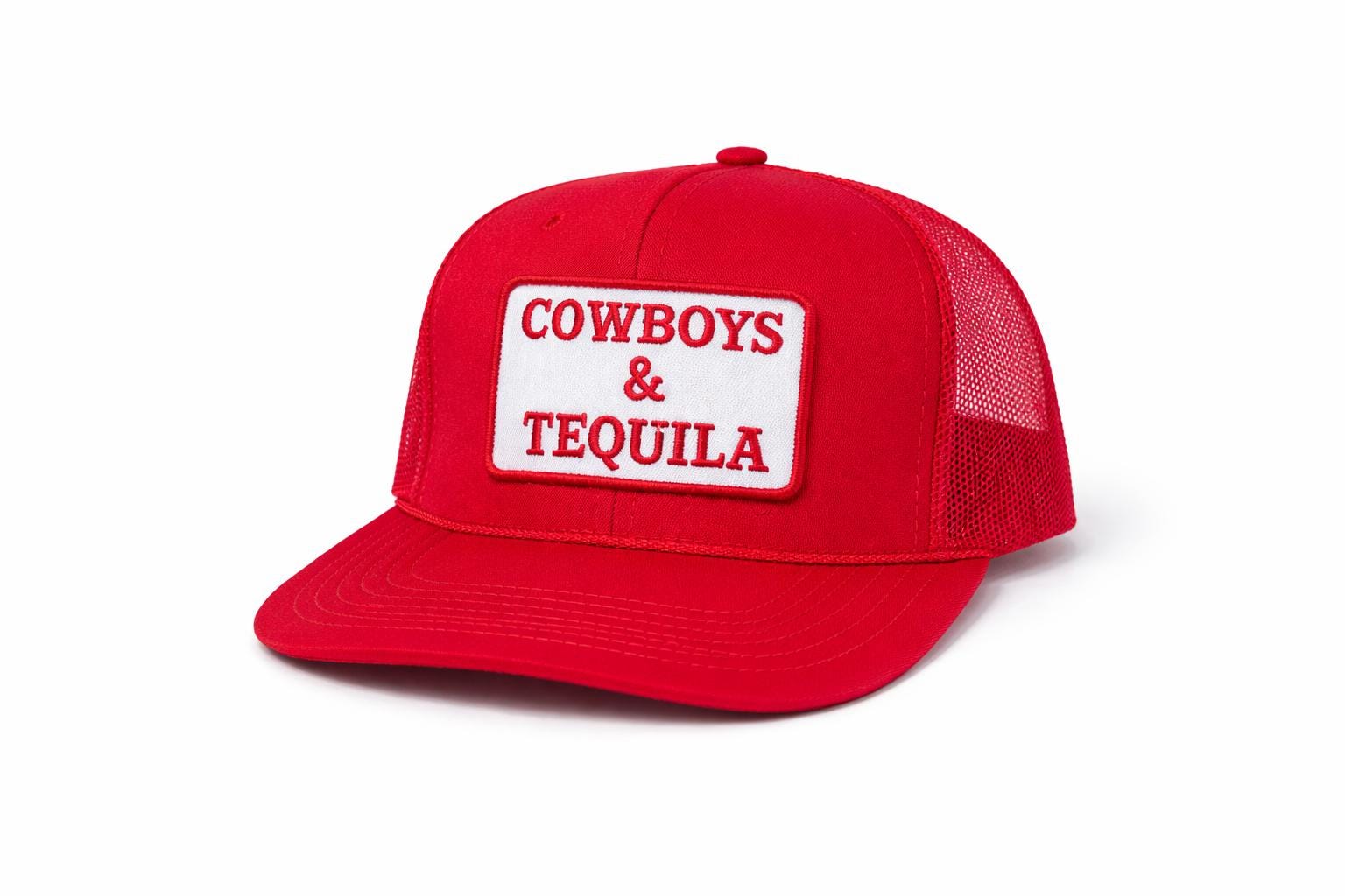 Cowboys & Tequila Trucker Hat | Funny Cowgirl Hat | Country Concert Hat | Western Trucker Hat | Nashville Bachelorette Hat | Rodeo Hat