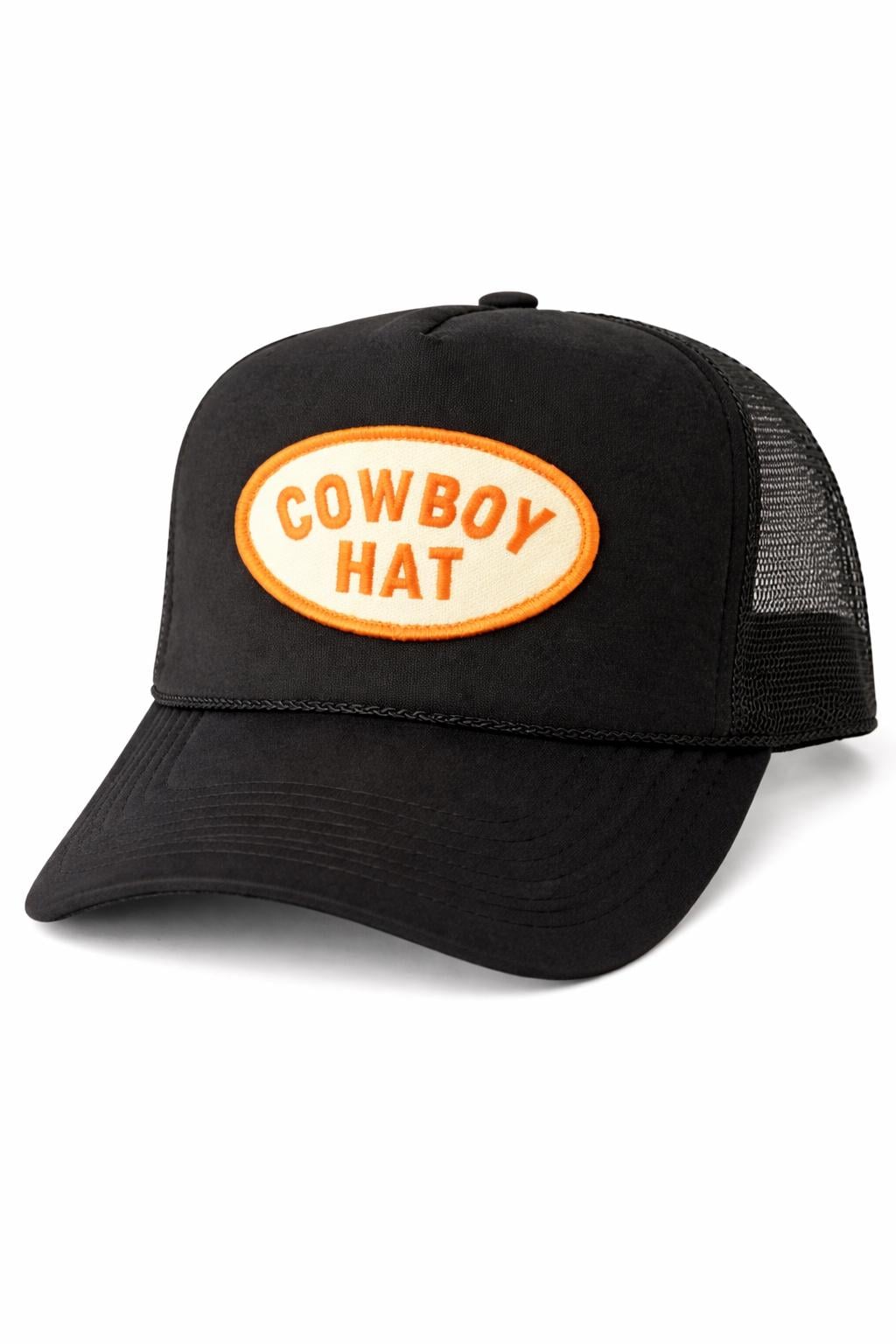 Cowboy Hat Trucker Cap – Funny Western Hat – Vintage Style Mesh Snapback – Country Gift for Men & Women