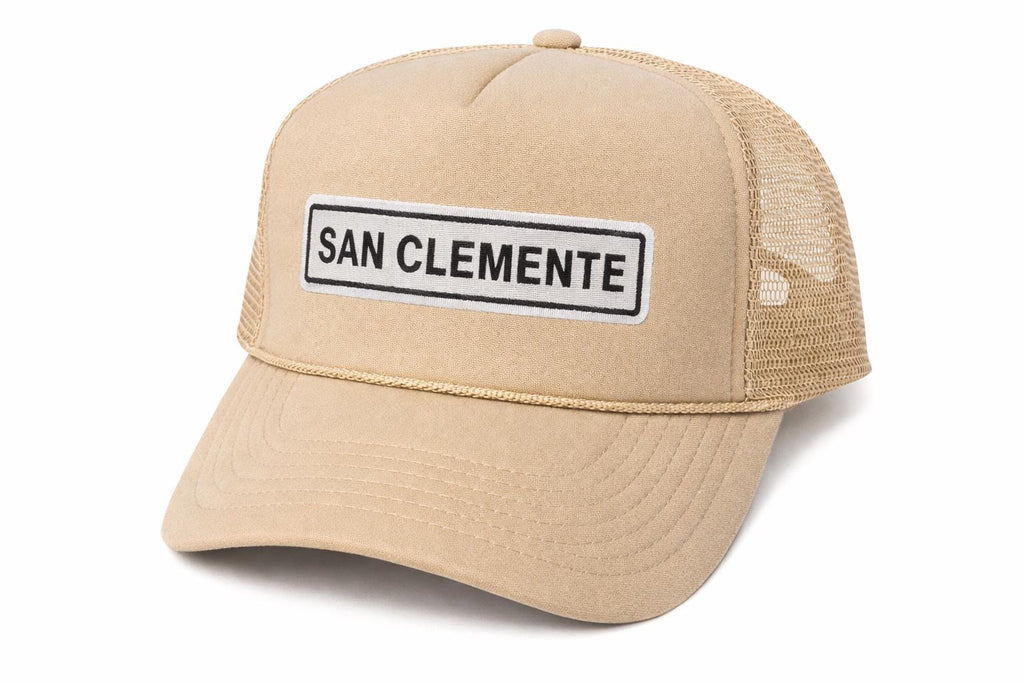 San Clemente Hat, Camo Trucker Hat, Otto Snapback Cap, California Beach Hat, Surf Style Hat, Mesh Back Hat
